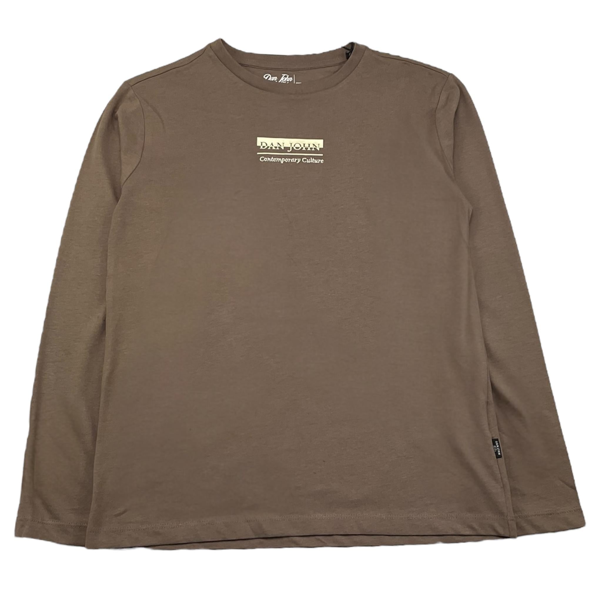 DAN JOHN shirt girocollo tinta unita con stampa Tortora per Bambino TSD5306J TORTORA DAN JOHN 