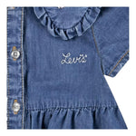 Levi'S Set Abito-Coulotte In Denim Tinta Unita per Neonata 1EM190 BLU LEVI'S 