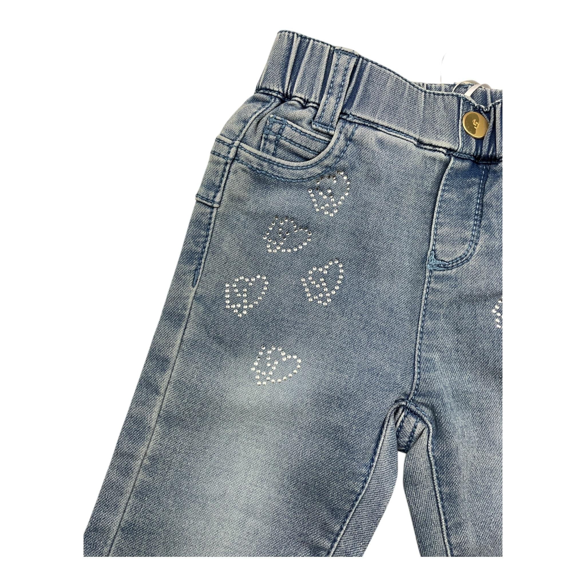 LIU JO jeans tinta unita con elastico in vita Azzurro per Neonata HF4017 AZZURRO LIU JO 