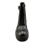 BALMAIN stivale basso tinta unita con lacci e logo Nero per Bambina BV0A56 NERO BALMAIN 