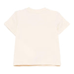 Moschino T-Shirt Girocollo Tinta Unita con Logo per Neonato MDPM047 BEIGE MOSCHINO 