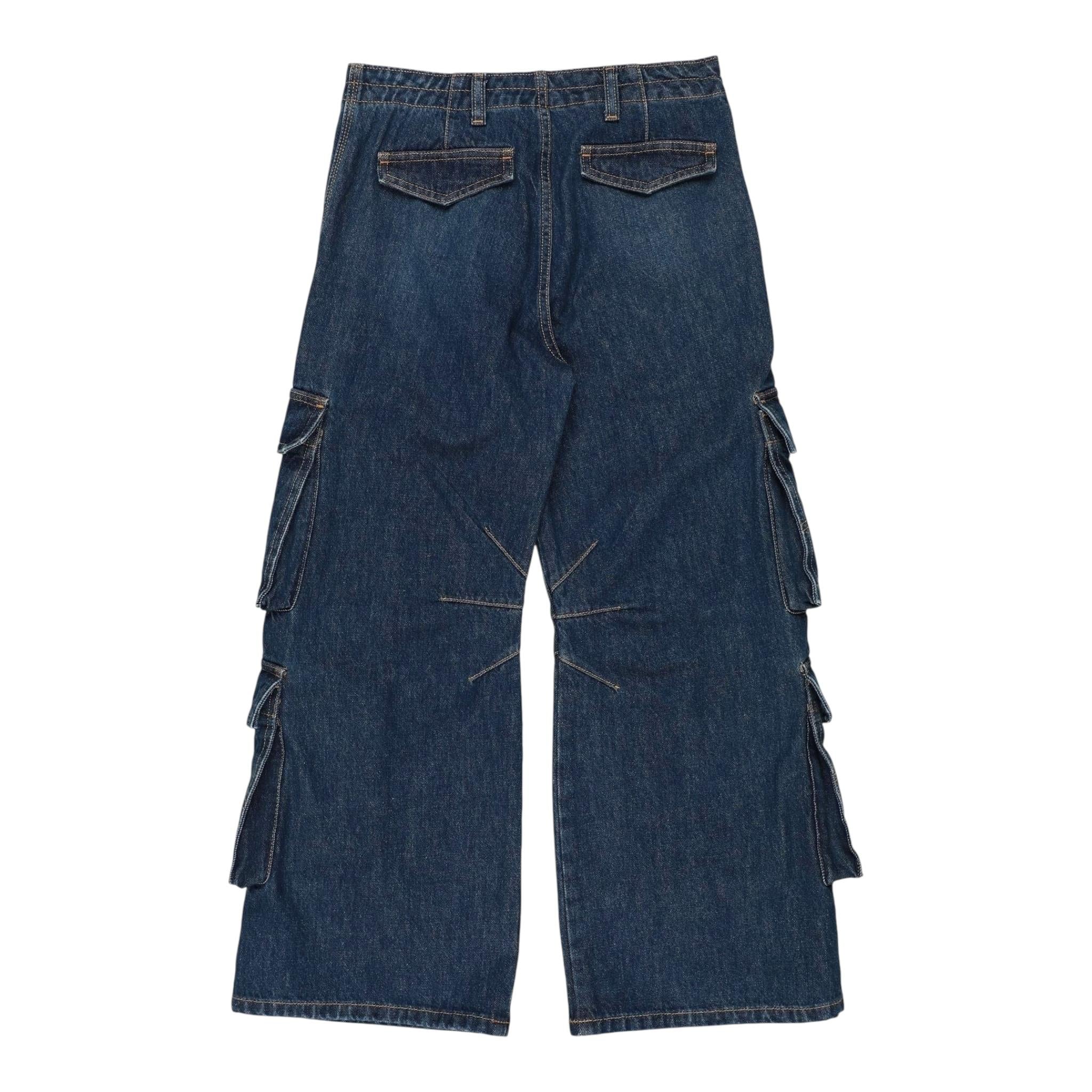 DIESEL jeans tinta unita modello palazzo/cargo Blu per Bambina J01725X BLU DIESEL 