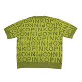 Pinko T-Shirt Girocollo Tinta Unita con Logo per Bambina KFMA006X VERDE PINKO 