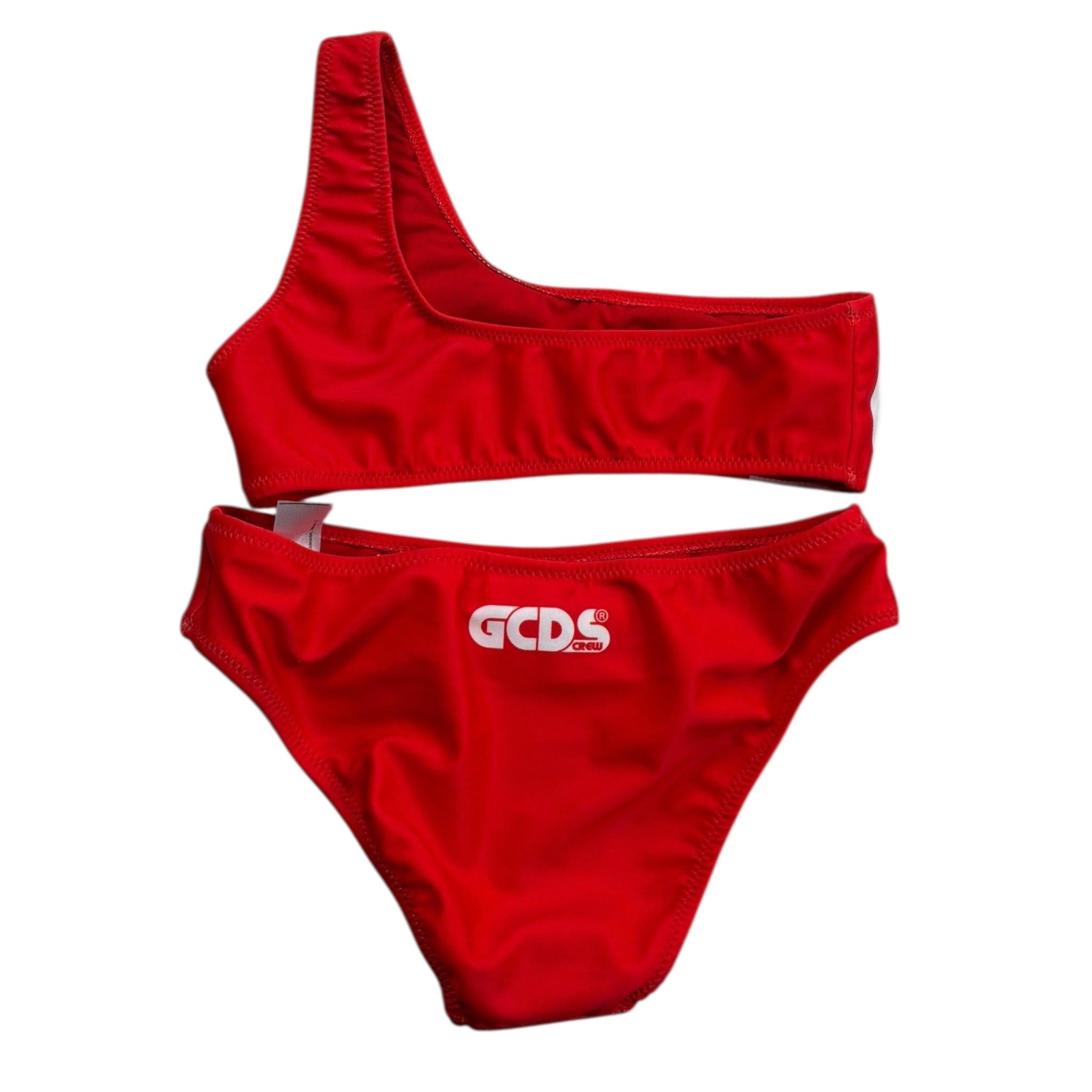 Gcds Costume 2 Pezzi Fascia-Slip Tinta Unita per Bambina 027967 ROSSO GCDS 