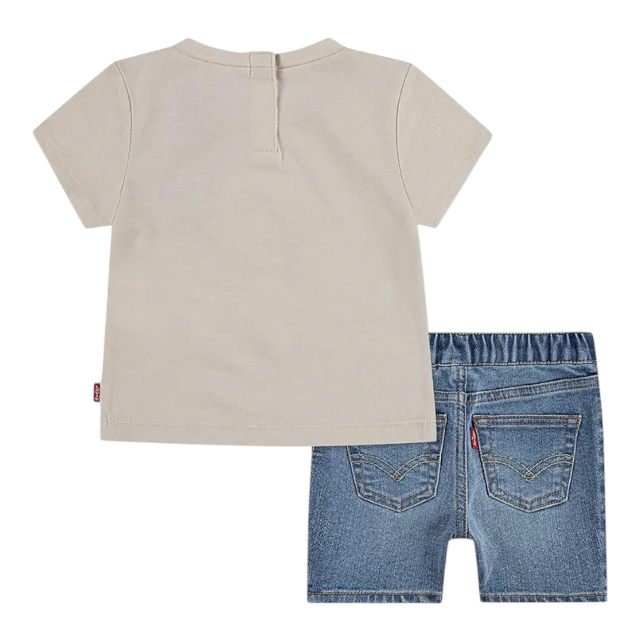 Levi'S Completo 2 Pezzi T-Shirt-Bermuda per Bambino 6EM343J BEIGE LEVI'S 
