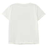 Liu Jo T-Shirt Girocollo Tinta Unita con Paillettes per Bambina GA5018XXX BIANCO LIU JO 