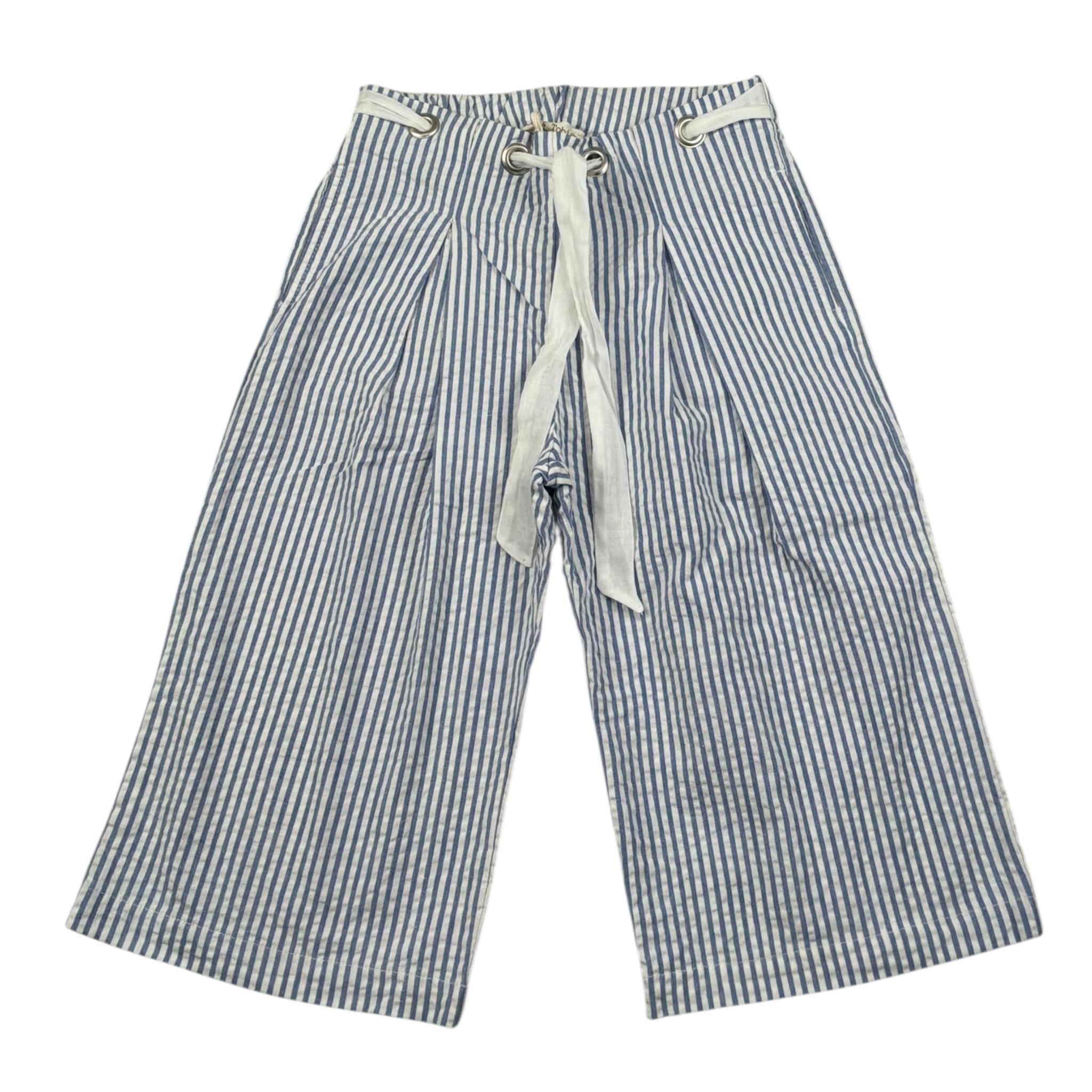 Zhoe & Tobiah Pantalone Modello Palazzo Fantasia A Righe per Neonata STS2FN BIANCO/BLU ZHOE & TOBIAH 