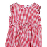 Il Gufo Abito Giromanica Fantasia A Quadretti per Bambina P24VA312C3148 ROSSO IL GUFO 