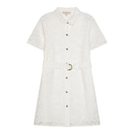 Michael Kors Abito Mezza Manica Tinta Unita con Ricami per Bambina R30295X BIANCO MICHAEL KORS 