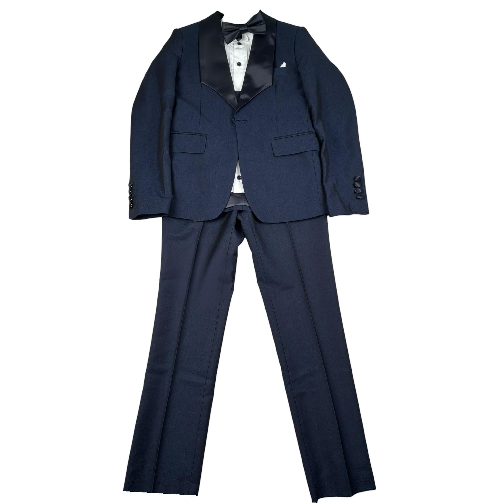 Les Gamins Completo 5 Pezzi Giacca-Gilet-Pantalone-Camicia-Papillon per Bambino LGM458043B BLU LES GAMINS 