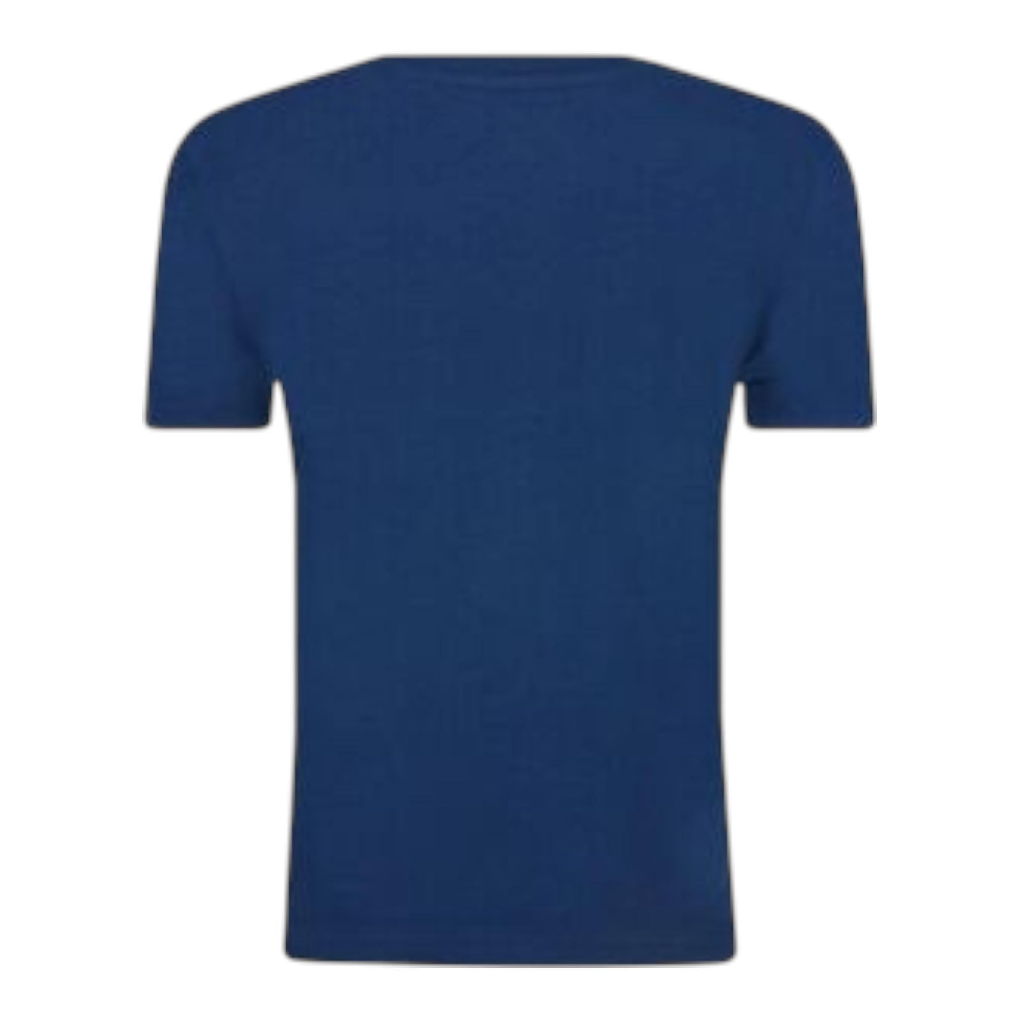 Guess T-Shirt Girocollo Tinta Unita con Stampa per Neonato N3GI02K8HM0 BLU GUESS 