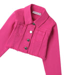 Sarabanda Giubbino In Denim tinta unita Fuxia per Bambina 0B238 FUXIA SARABANDA 