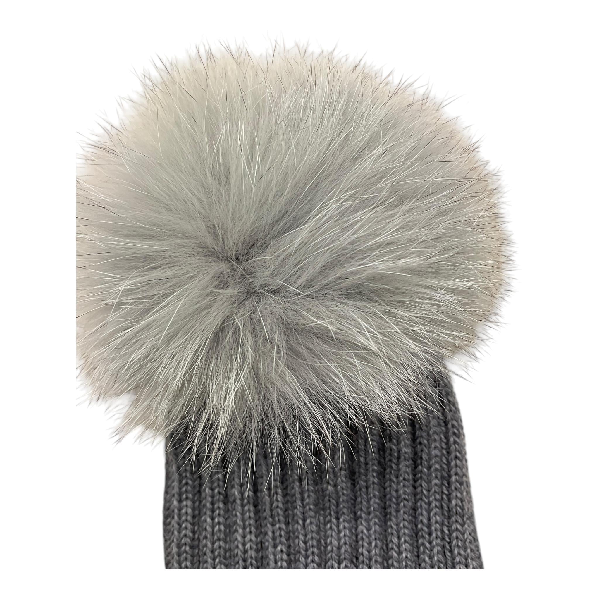 BABY LORD cappello tinta unita con pon pon Grigio per Bambina 628 GRIGIO BABY LORD 