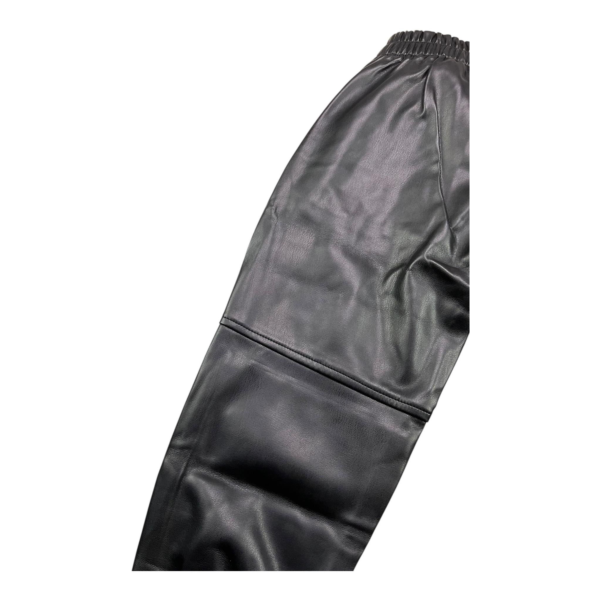 DIXIE pantalone in ecopelle tinta unita Nero per Bambina PHT3200G67 NERO DIXIE 