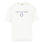 Trussardi T-Shirt Tinta Unita con Stampa per Neonato TBP25030TS BIANCO TRUSSARDI 