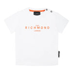 John Richmond T-Shirt Girocollo Tinta Unita con Stampa per Neonato RIP25014TS BIANCO JOHN RICHMOND 