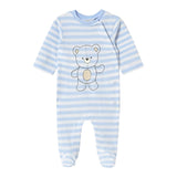 Mayoral Tutina Manica Lunga Fantasia A Righe Azzurro per Neonato 1709UX AZZURRO MAYORAL 