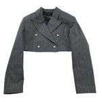 John Richmond Giacca Modello Crop Tinta Unita Doppiopetto per Bambina RGP26036GC GRIGIO JOHN RICHMOND 