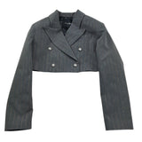 John Richmond Giacca Modello Crop Tinta Unita Doppiopetto per Bambina RGP26036GC GRIGIO JOHN RICHMOND 