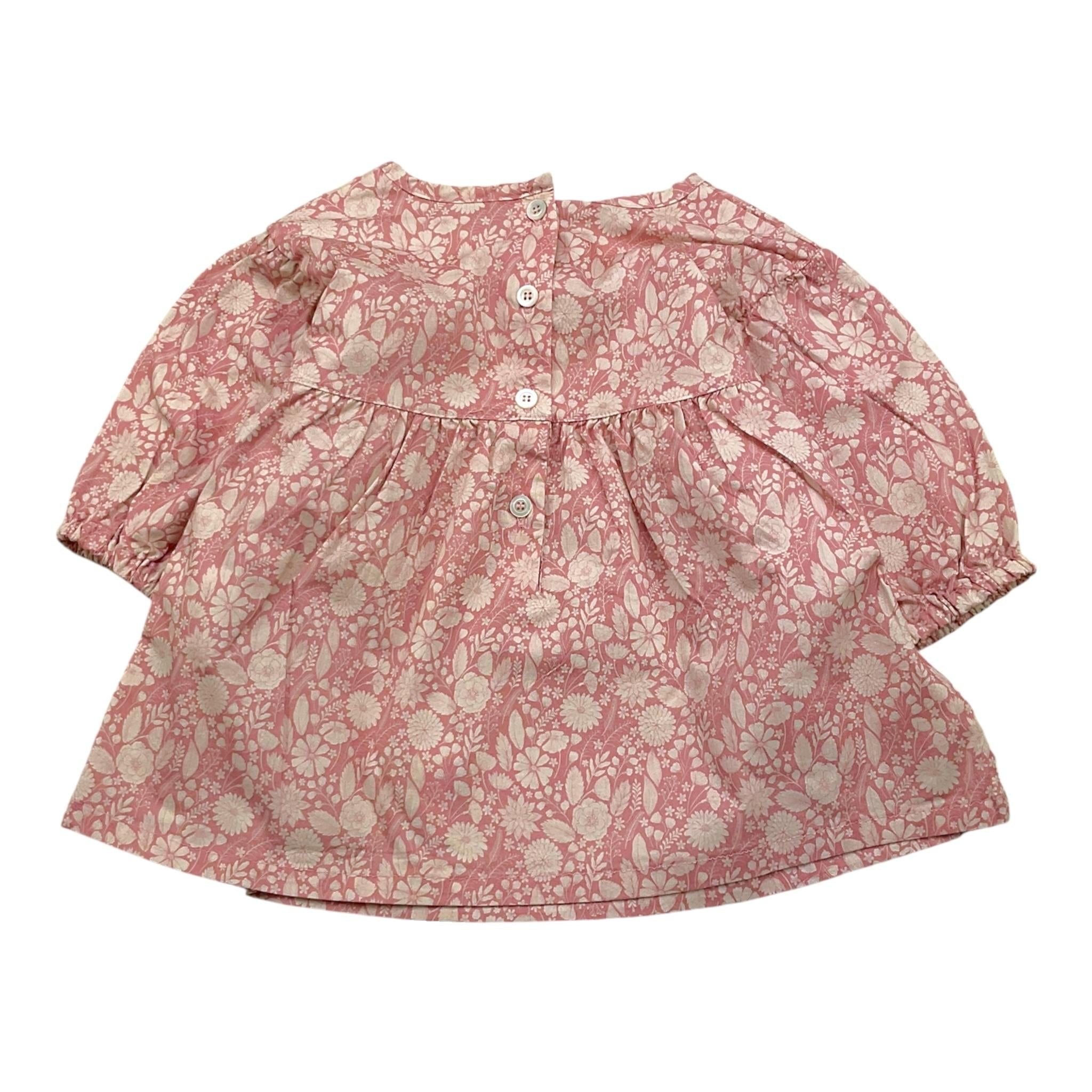 Babe & Tess Camicia Tinta Unita con Stampa Fiori per Bambina 03518078 ROSA BABE & TESS 