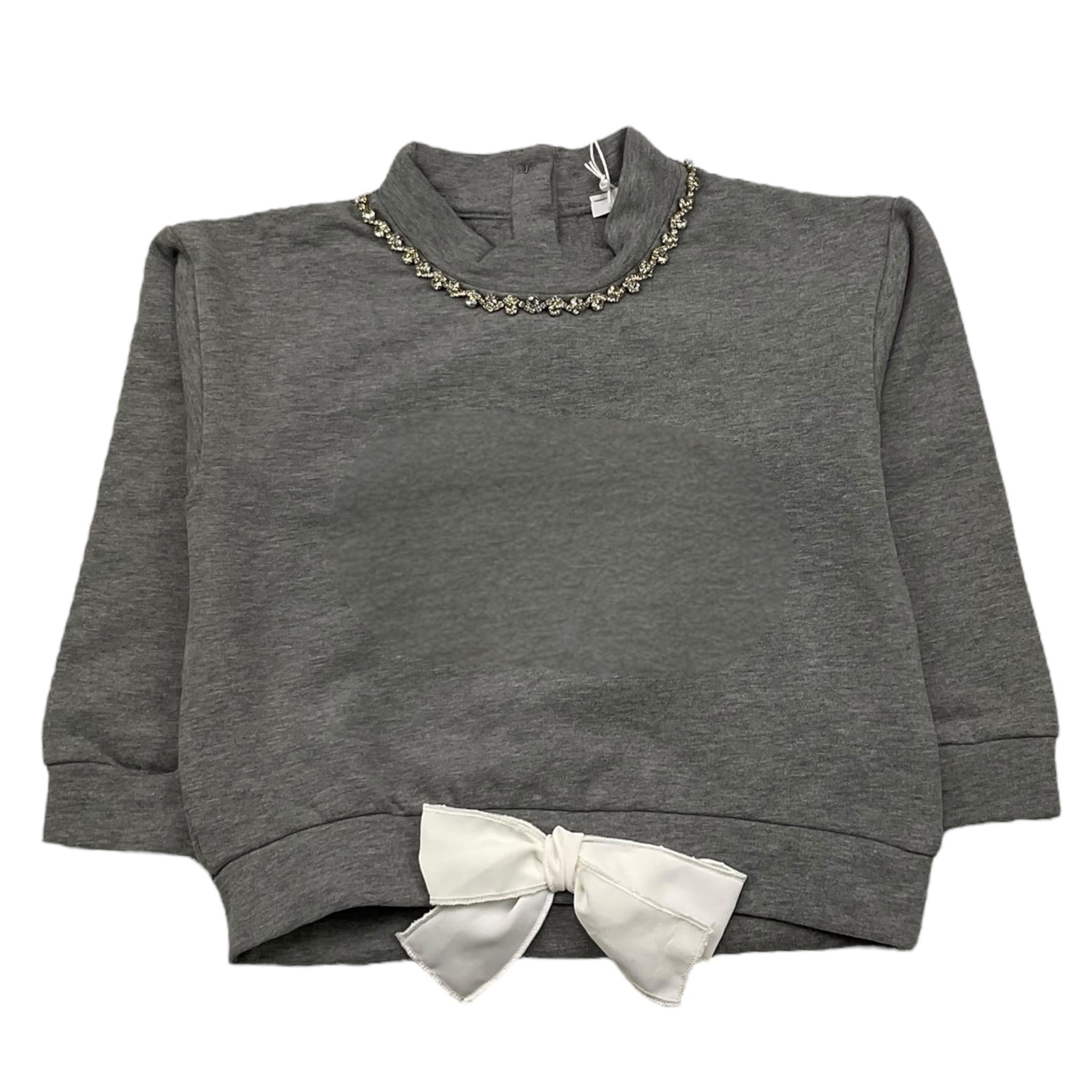 M+E' felpa chiusa girocollo tinta unita Grigio per Neonata UE1570 GRIGIO M+E' 