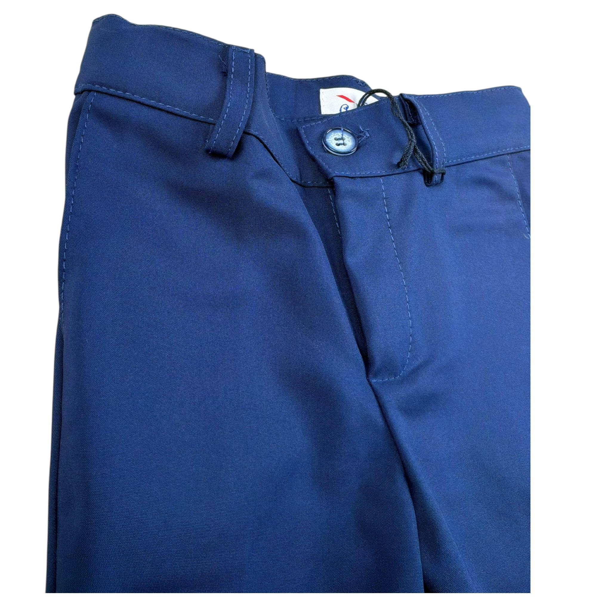 Ambaraba Pantalone Tinta Unita con Girovita Regolabile per Neonato FM36052 BLU AMBARABA 