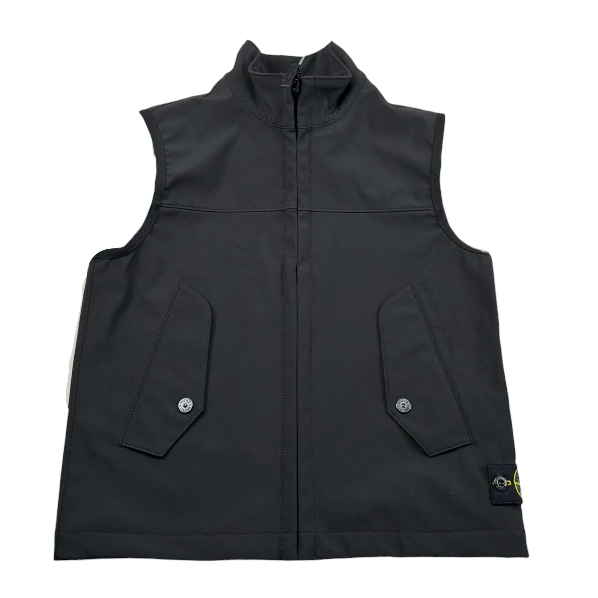 Stone Island Giubbino Smanicato Tinta Unita con Zip per Bambino K1S16G100001 NERO STONE ISLAND 