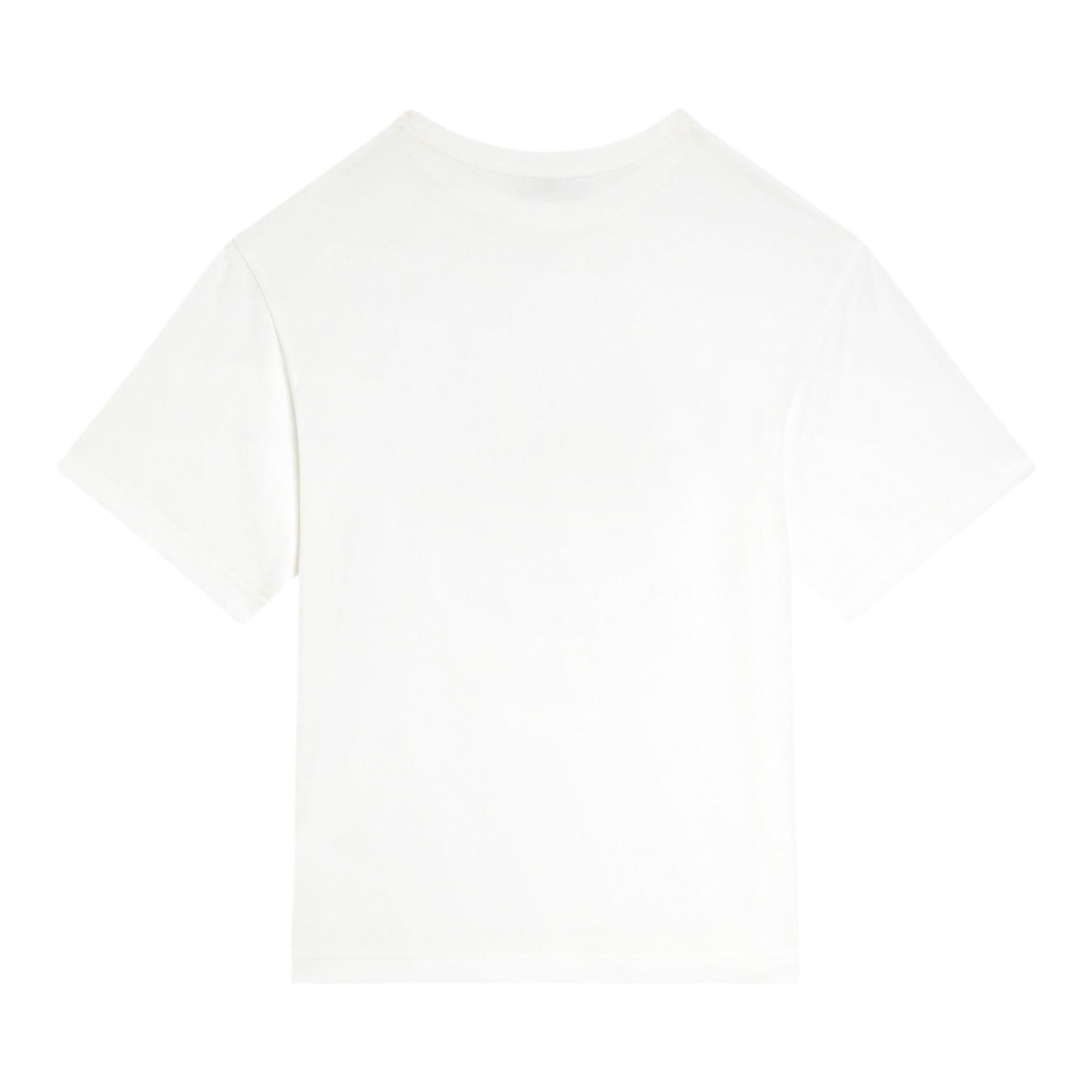 Dolce & Gabbana T-Shirt Girocollo Tinta Unita con Stampa per Bambino L4JTHV BIANCO DOLCE & GABBANA 