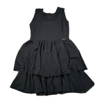 Gaelle Abito Giromanica Tinta Unita con Trafori per Bambina 2746V00398 NERO GAELLE 