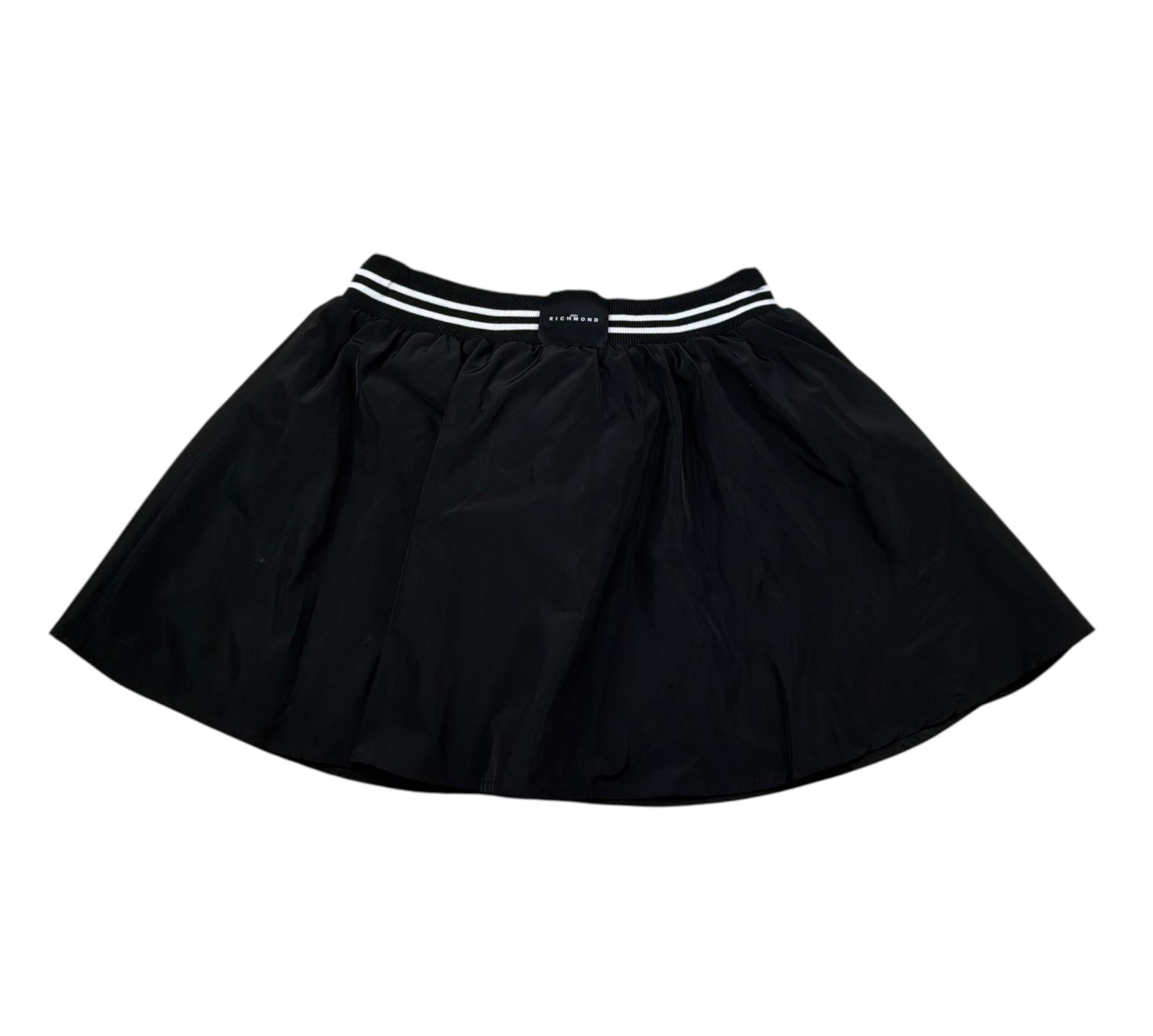 John Richmond Gonna Tinta Unita con Elastico In Vita per Bambina RGP26105GO NERO JOHN RICHMOND 