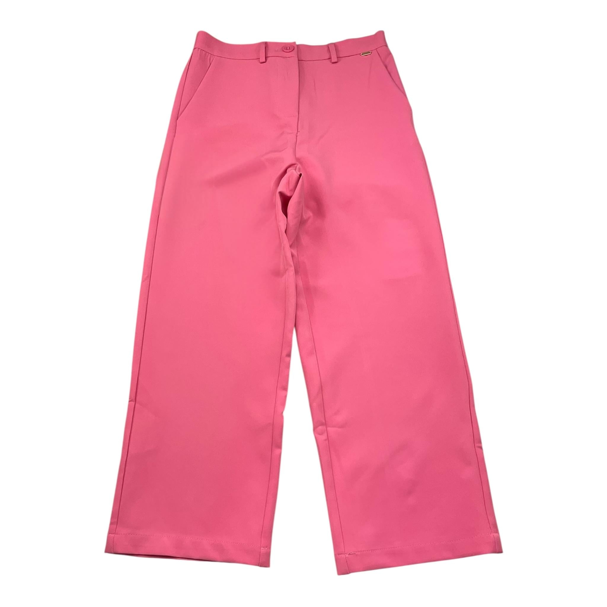 Fracomina Pantalone Tinta Unita con Elastico In Vita per Bambina FM1008 ROSA FRACOMINA 