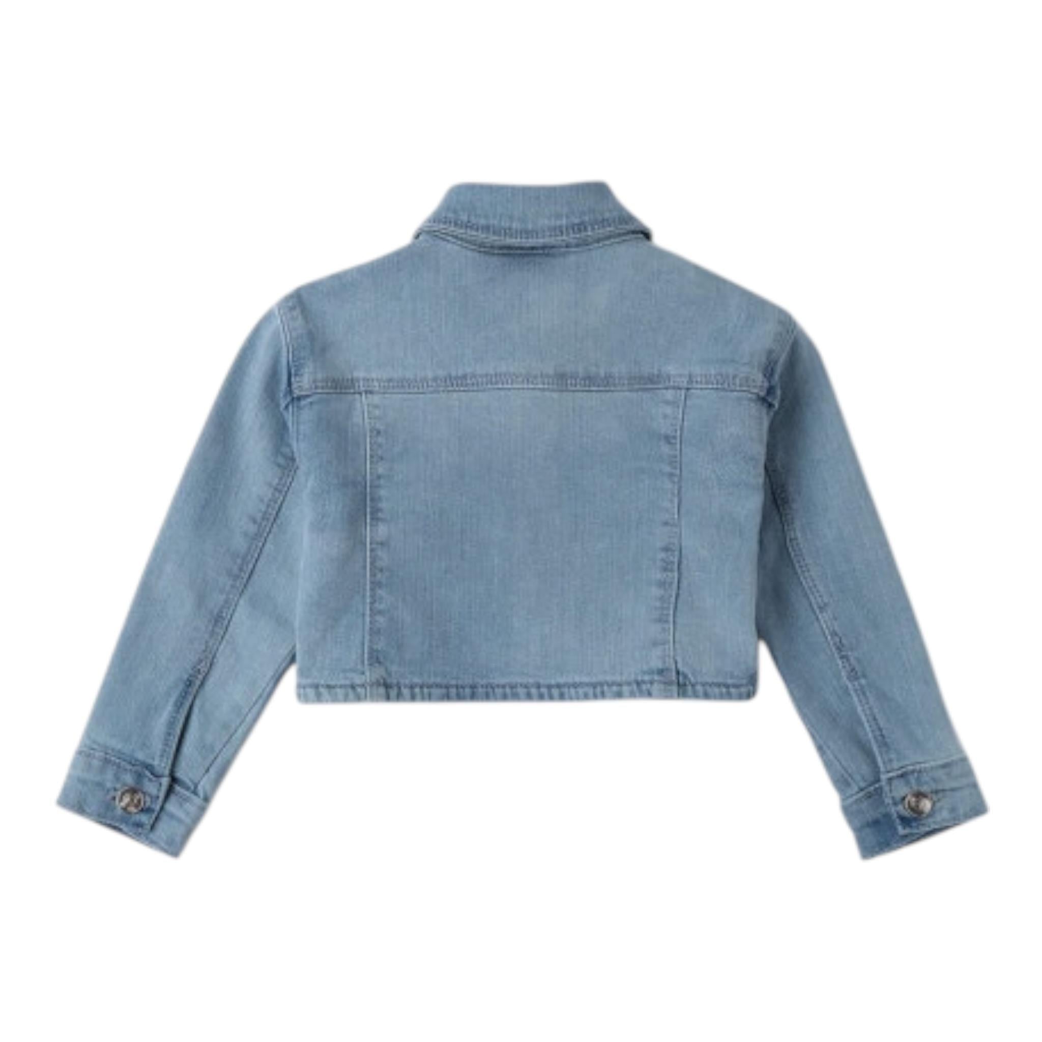 Sarabanda Giubbino In Denim Tinta Unita per Bambina 0B355 AZZURRO SARABANDA 