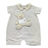 Le Bebe Pagliaccetto Fantasia A Righe con Colletto per Neonato LBB5281 BIANCO/BEIGE LE BEBE 
