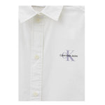 Calvin Klein Camicia Manica Lunga tinta unita con Logo Bianco per Bambina IG0IG02119 BIANCO CALVIN KLEIN 