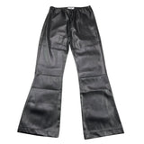 NAIDA pantalone in ecopelle tinta unita modello zampa Nero per Bambina NAPA235 NERO NAIDA 