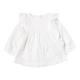 CHLOE' camicia manica lunga tinta unita con ricami Bianco per Neonata C05446 BIANCO CHLOE' 