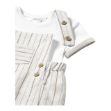 Mayoral Completo 2 Pezzi T-Shirt-Salopette Bicolore per Neonato 1621 BIANCO/BEIGE MAYORAL 