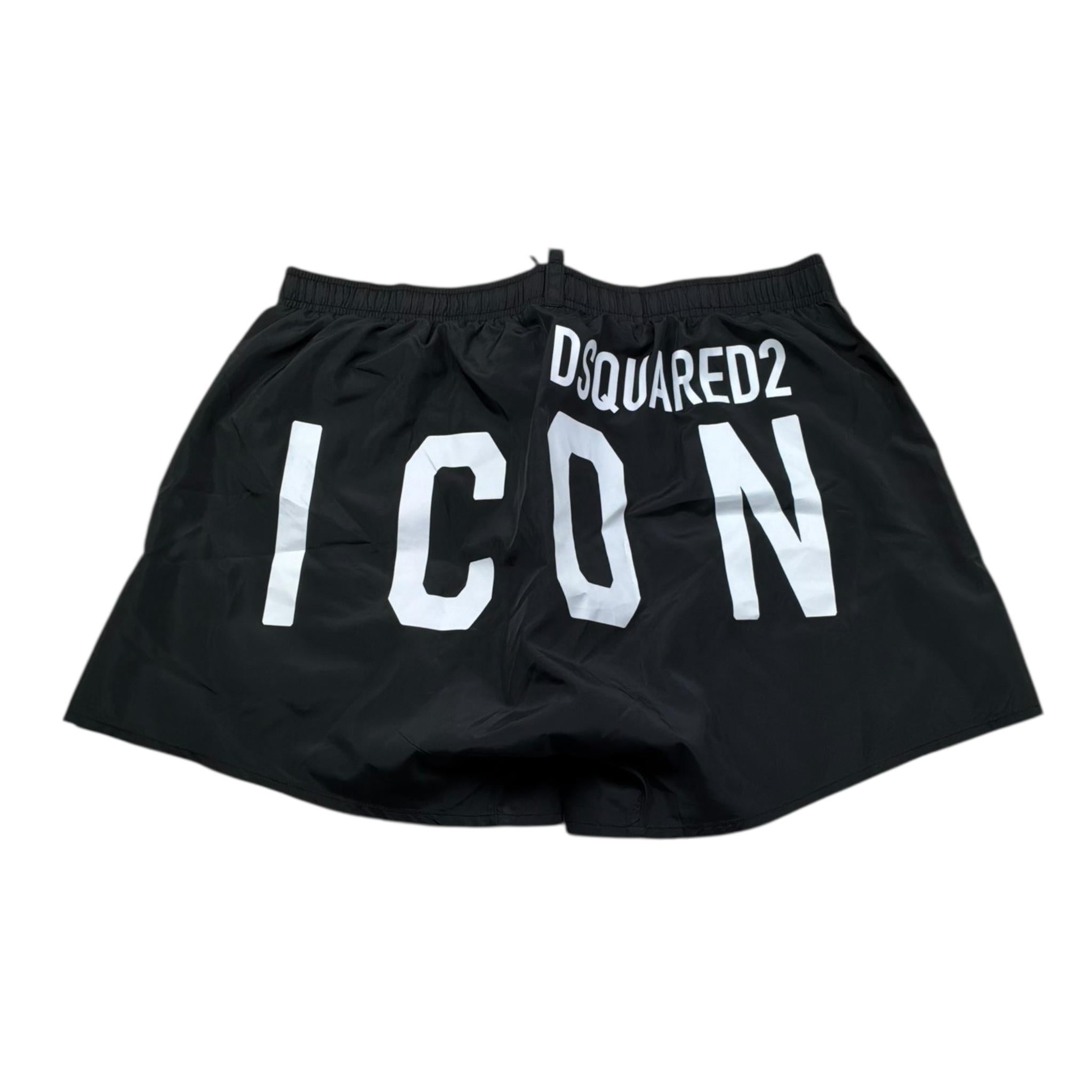 Dsquared2 Costume Tinta Unita Modello Boxer per Bambino DQ1708 NERO DSQUARED2 