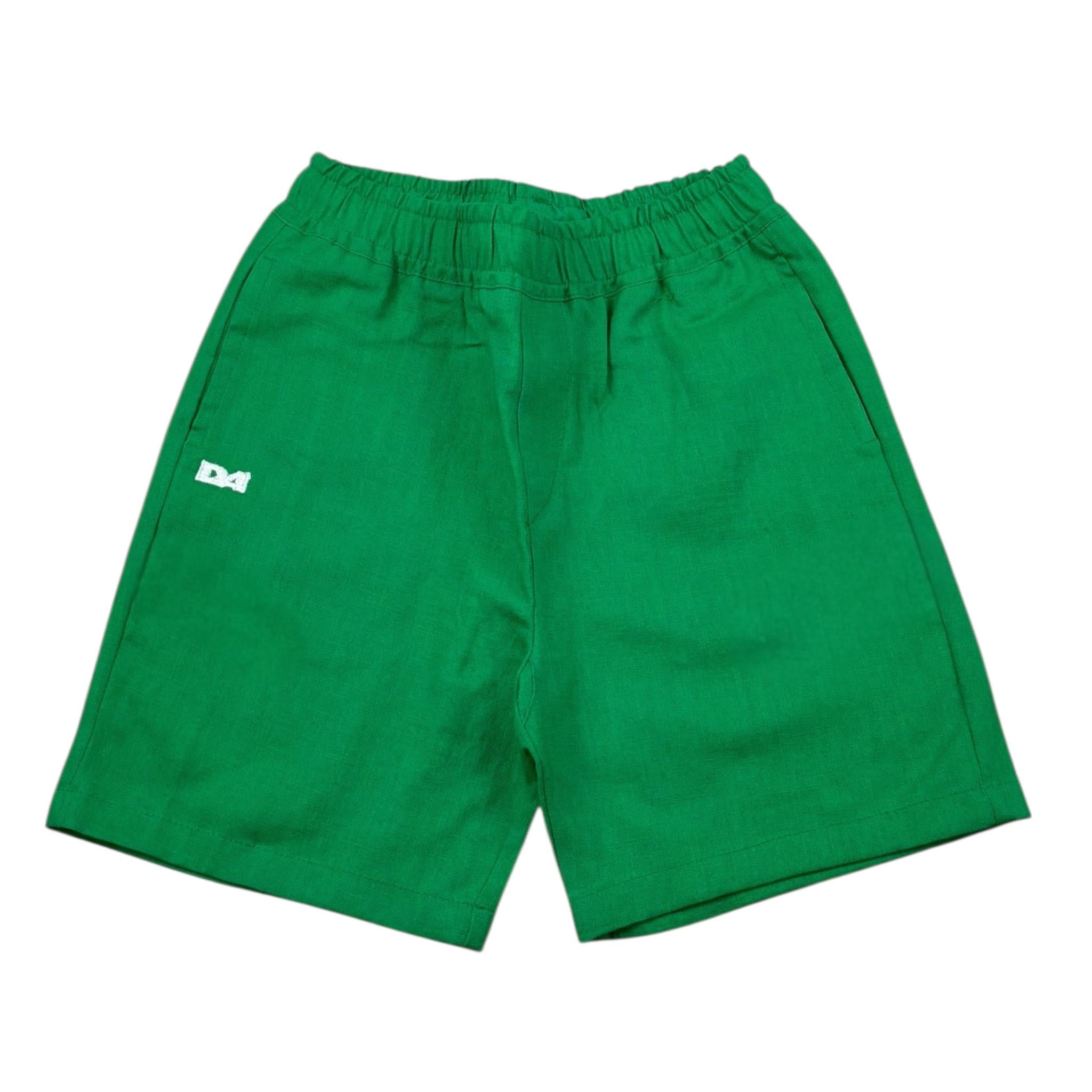 Daniele Alessandrini Bermuda Tinta Unita con Elastico In Vita per Bambino 1296S00225JX VERDE DANIELE ALESSANDRINI 