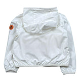 Save The Duck Giubbino tinta unita con Zip E Cappuccio Bianco per Bambina J30036XJX BIANCO SAVE THE DUCK 