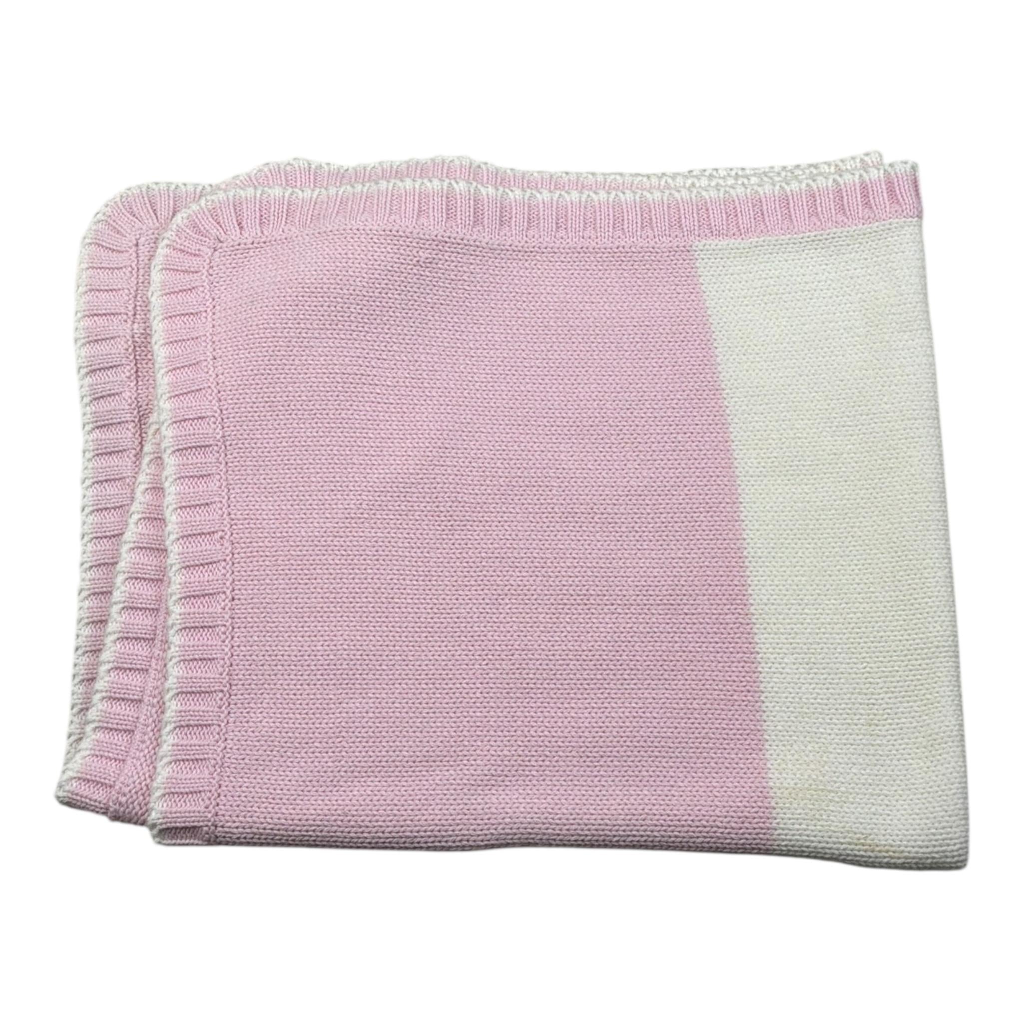 La Stupenderia Coperta Bicolore per Neonata SBCO50102103 BIANCO/ROSA LA STUPENDERIA 