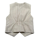 Manuel & Frank Gilet Tinta Unita con Fantasia per Bambino MF5194BX BEIGE MANUEL & FRANK 