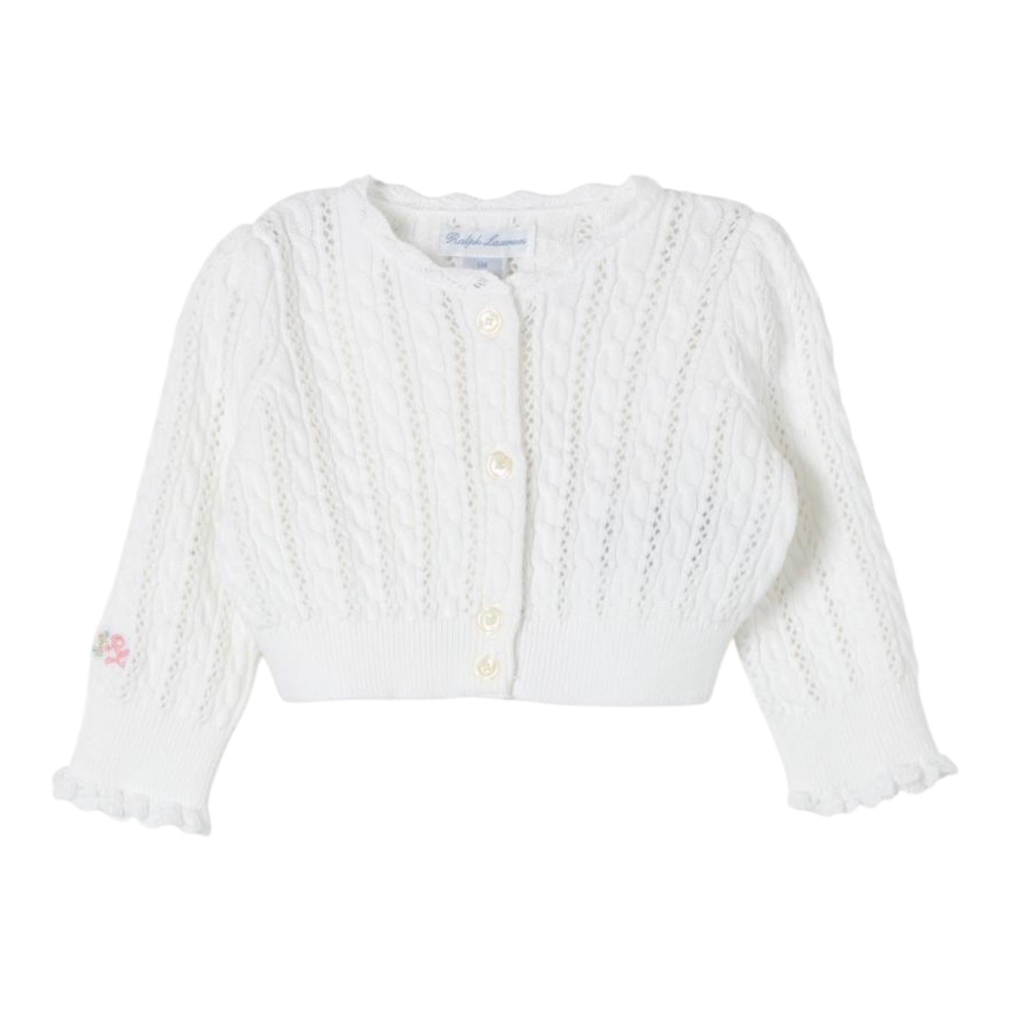 Ralph Lauren Coprispalle Tinta Unita con Bottoni per Neonata 310934999002 BIANCO RALPH LAUREN 