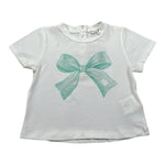 Le Bebe T-Shirt Girocollo Tinta Unita con Stampa per Neonata LBG5887 BIANCO LE BEBE 
