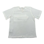 Zhoe & Tobiah T-Shirt Girocollo Tinta Unita con Taschino per Neonato BSE12MN PANNA ZHOE & TOBIAH 
