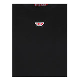 Diesel T-Shirt Girocollo Tinta Unita con Stampa per Bambino J02237 NERO DIESEL 