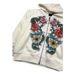 JOHN RICHMOND felpa con zip e cappuccio tinta unita con stampa in contrasto Bianco per Bambina RGA25077FE BIANCO JOHN RICHMOND 