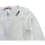 Liu Jo Maglia Girocollo Tinta Unita con Profili In Contrasto per Bambina GA5081 BIANCO LIU JO 