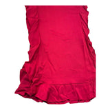 Monnalisa Abito Tinta Unita con Rouches per Bambina 711904 ROSSO MONNALISA 