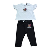 Moschino Completo 2 Pezzi T-Shirt-Leggins Bicolore per Neonata MDG01U BIANCO/NERO MOSCHINO 